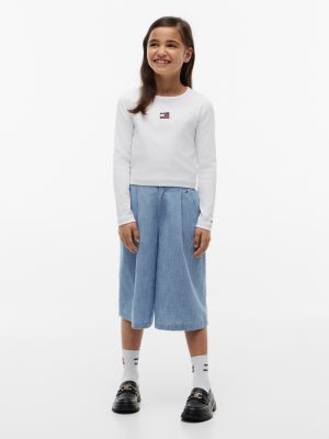 Детские футболки Tommy Hilfiger Kids' Long-Sleeve Badge Ribbed T-Shirt — фото 2