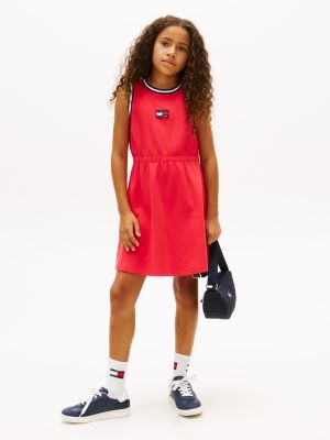 Kids' Wavy Flag Logo Sleeveless Dress