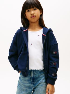 Kids' Rhinestone Star Logo Hoodie