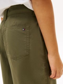 Kids' High-Rise Wide Leg Pant — Battle Green 3