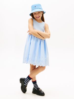 Kids' Embroidered Eyelet Combo Dress