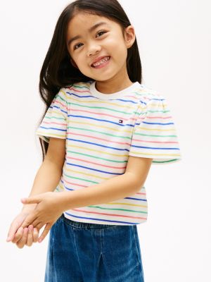 Kids' Stripe T-Shirt, Ancient White Stripes