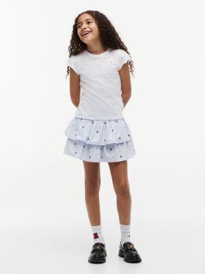 Kids' Striped Embroidered Star Skirt