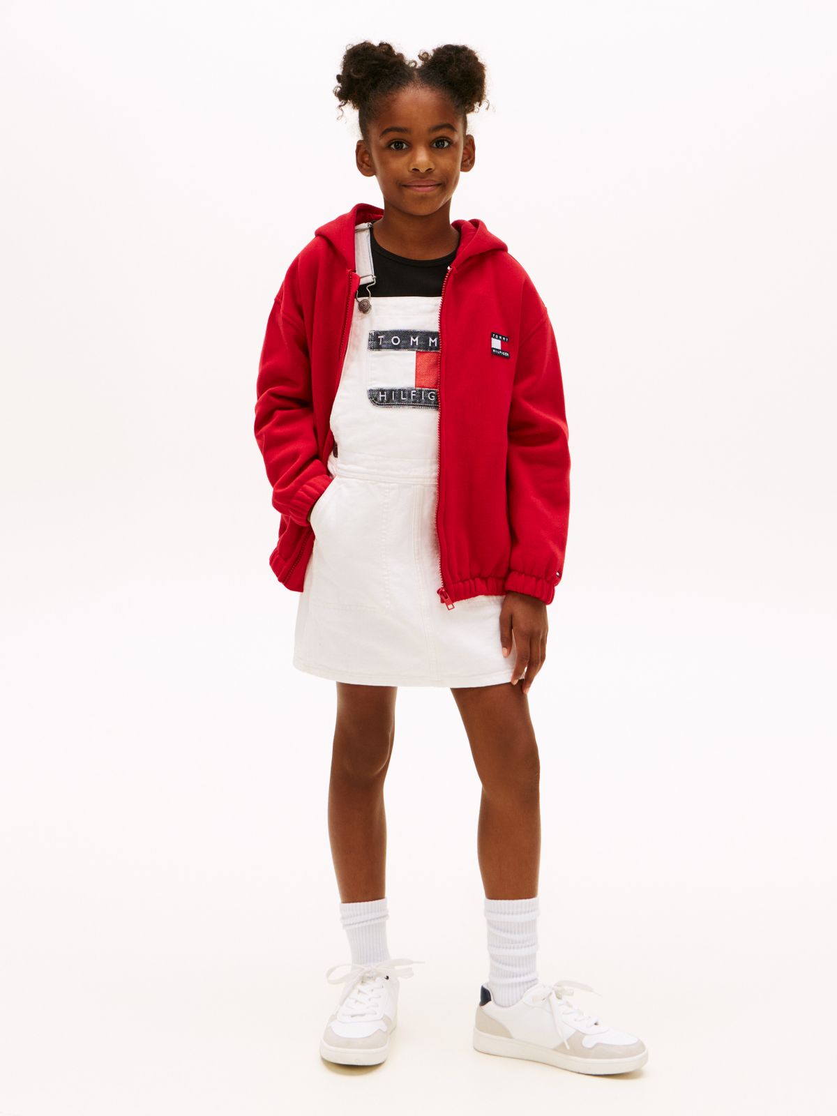 Kids' Hilfiger Badge Denim Overall Dress — Denim Archive