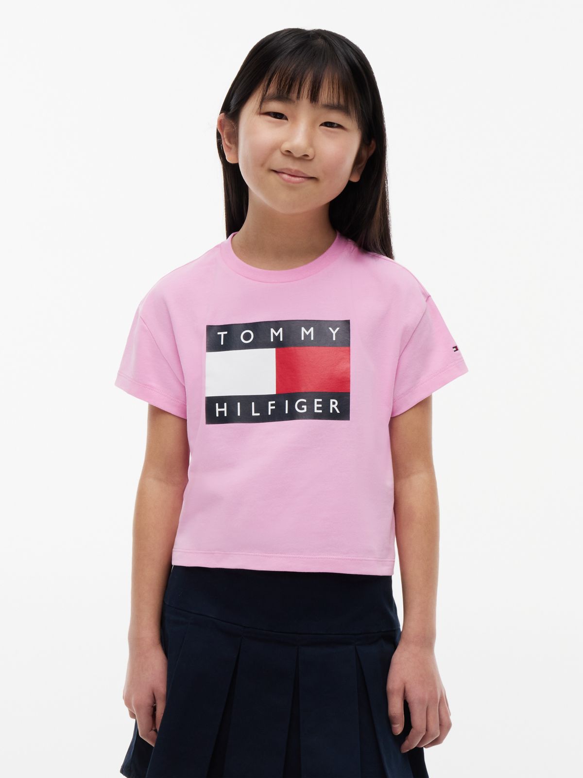 Kids' Flag Graphic T-Shirt — Pink Daisy