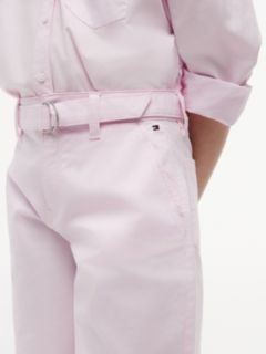Kids' Belted Barrel Pant — Pearly Pink 3