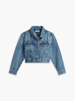 Детские куртки Tommy Hilfiger Kids' Embroidered Star Denim Jacket — фото 5