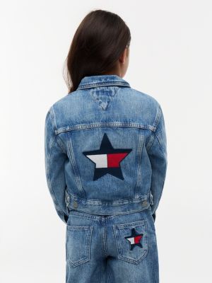 Детские куртки Tommy Hilfiger Kids' Embroidered Star Denim Jacket — фото 4