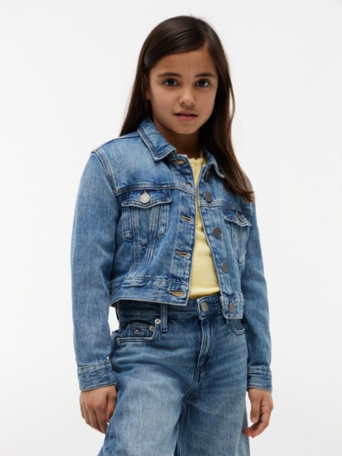 Детские куртки Tommy Hilfiger Kids' Embroidered Star Denim Jacket