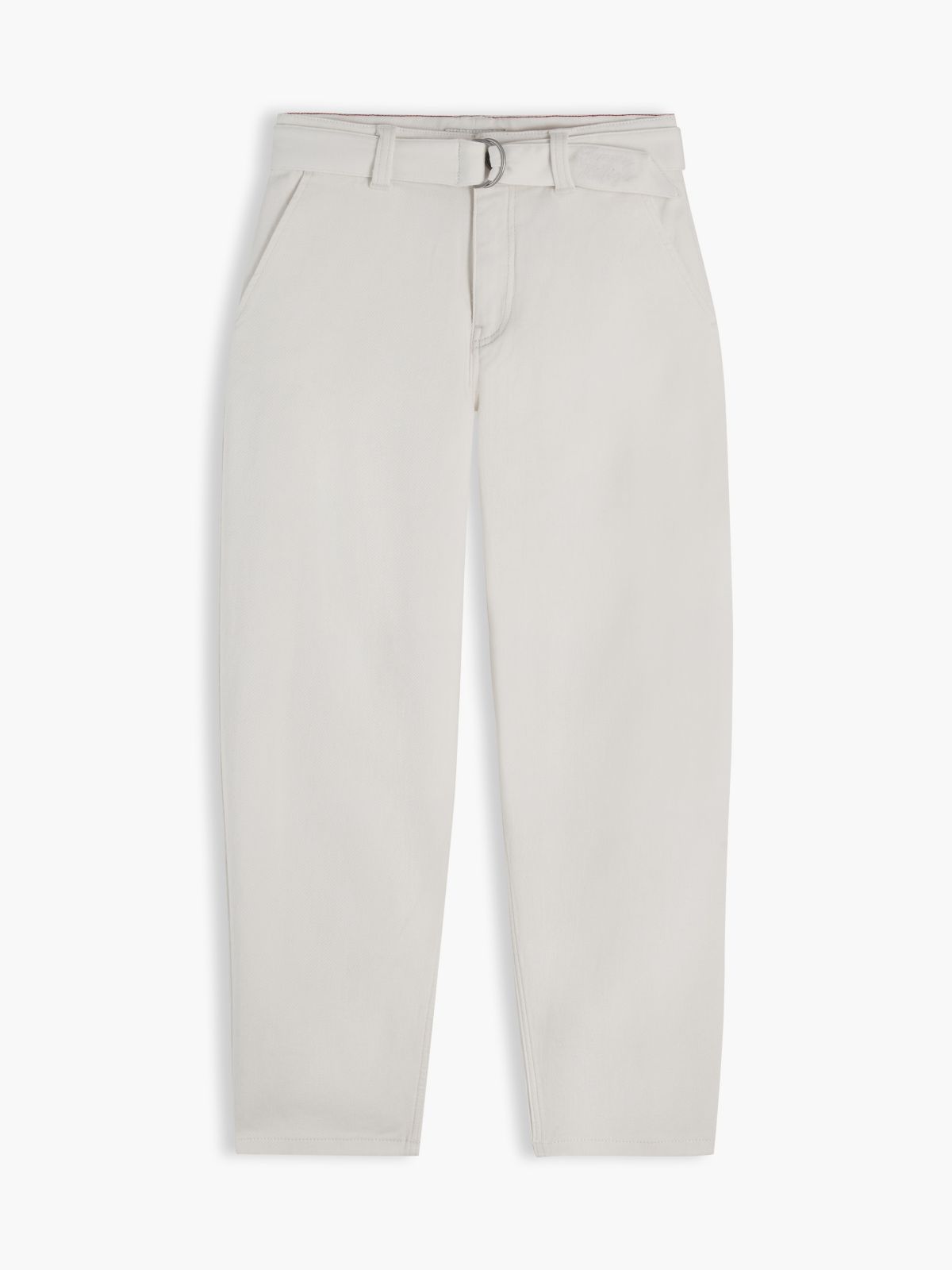 Kids' Belted Barrel Pant — Ancient White