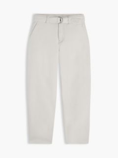 Kids' Belted Barrel Pant — Ancient White 5