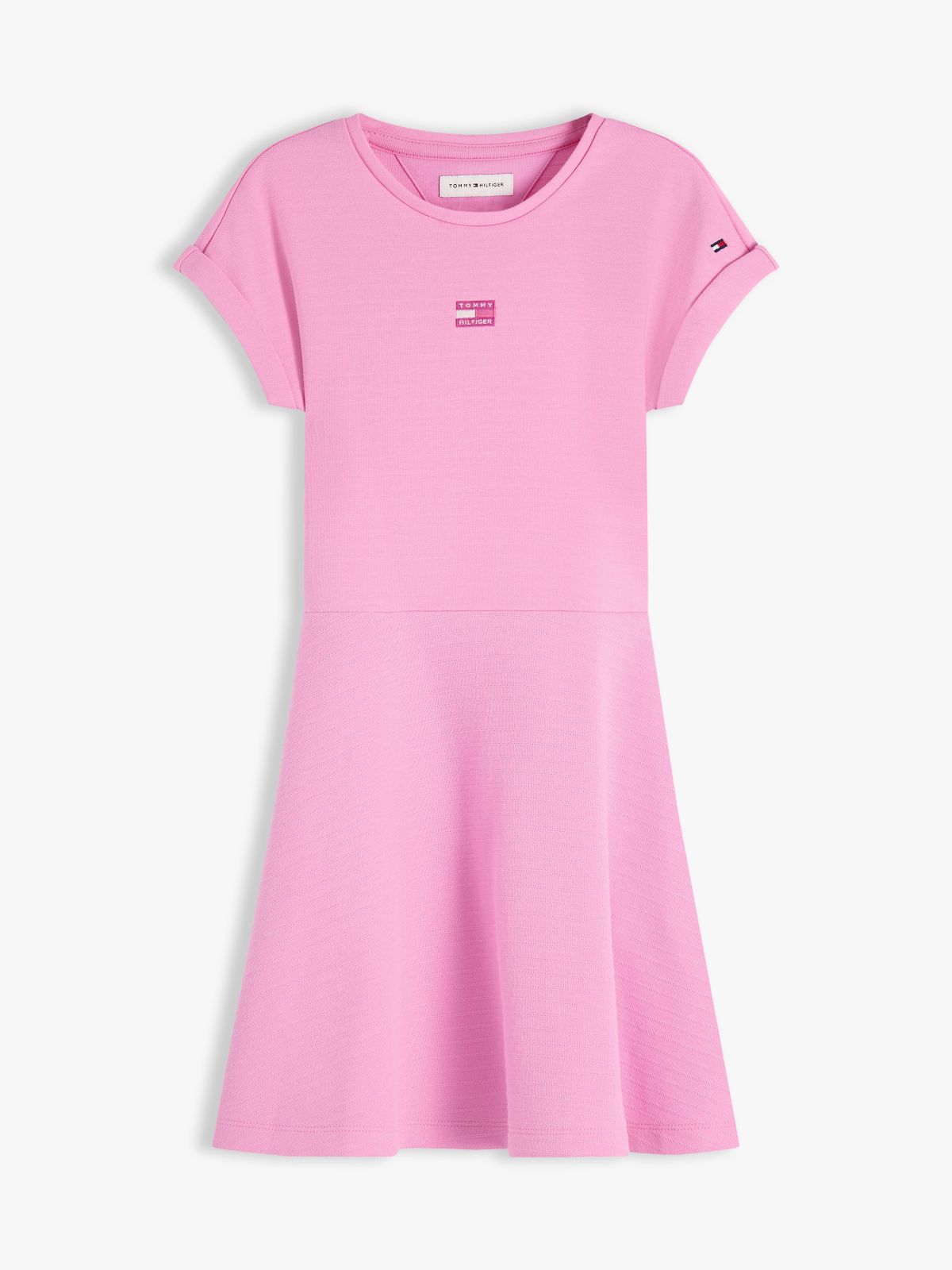 Kids' Tonal Flag Logo Skater Dress — Pink Daisy