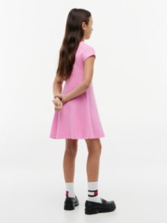 Kids' Tonal Flag Logo Skater Dress — Pink Daisy 4
