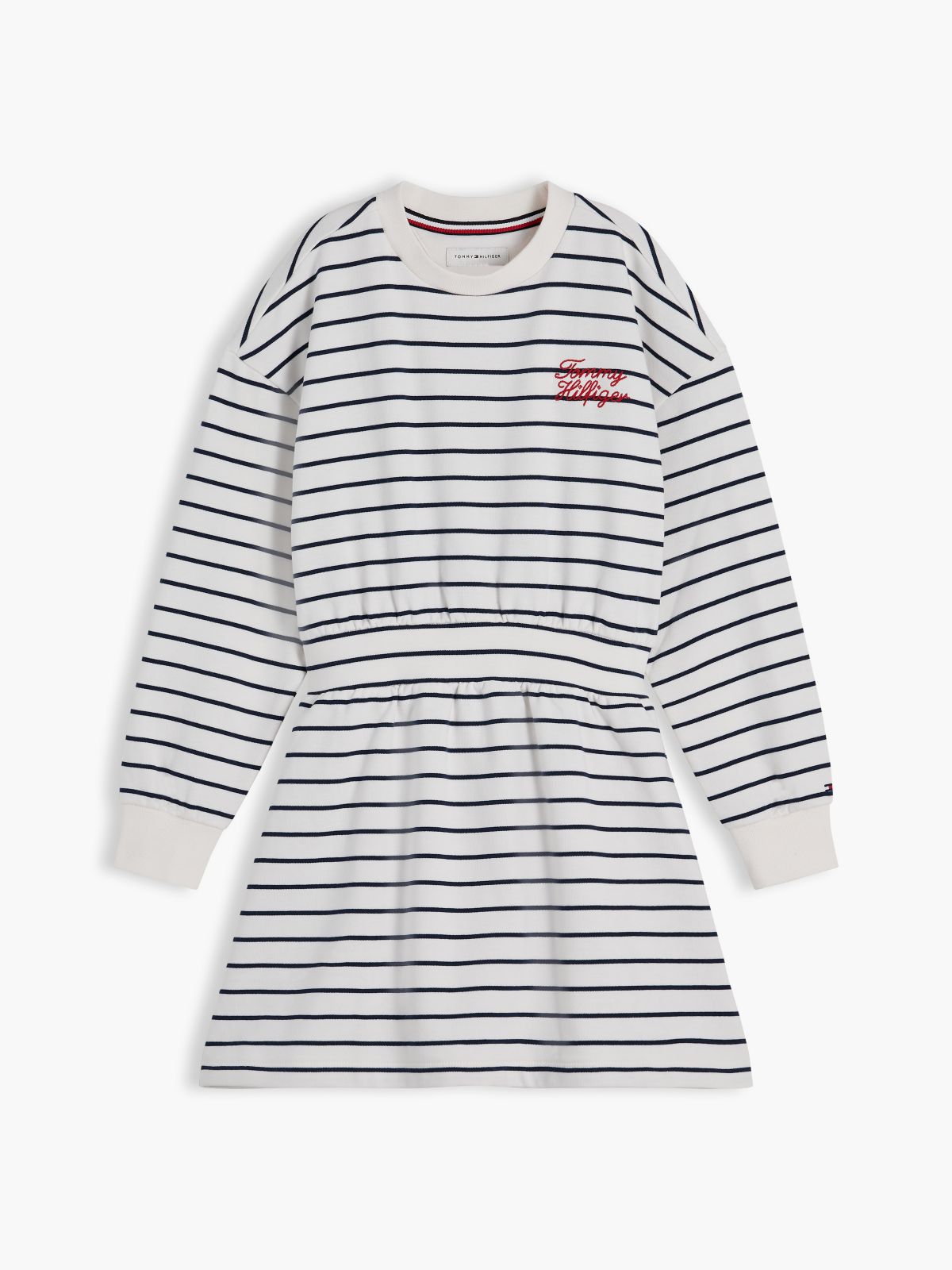 Kids' Striped Sweatshirt Dress — Navy