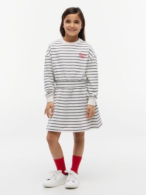 Kids' Striped Sweatshirt Dress, Navy