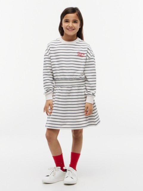 Детские платья Tommy Hilfiger Kids' Striped Sweatshirt Dress
