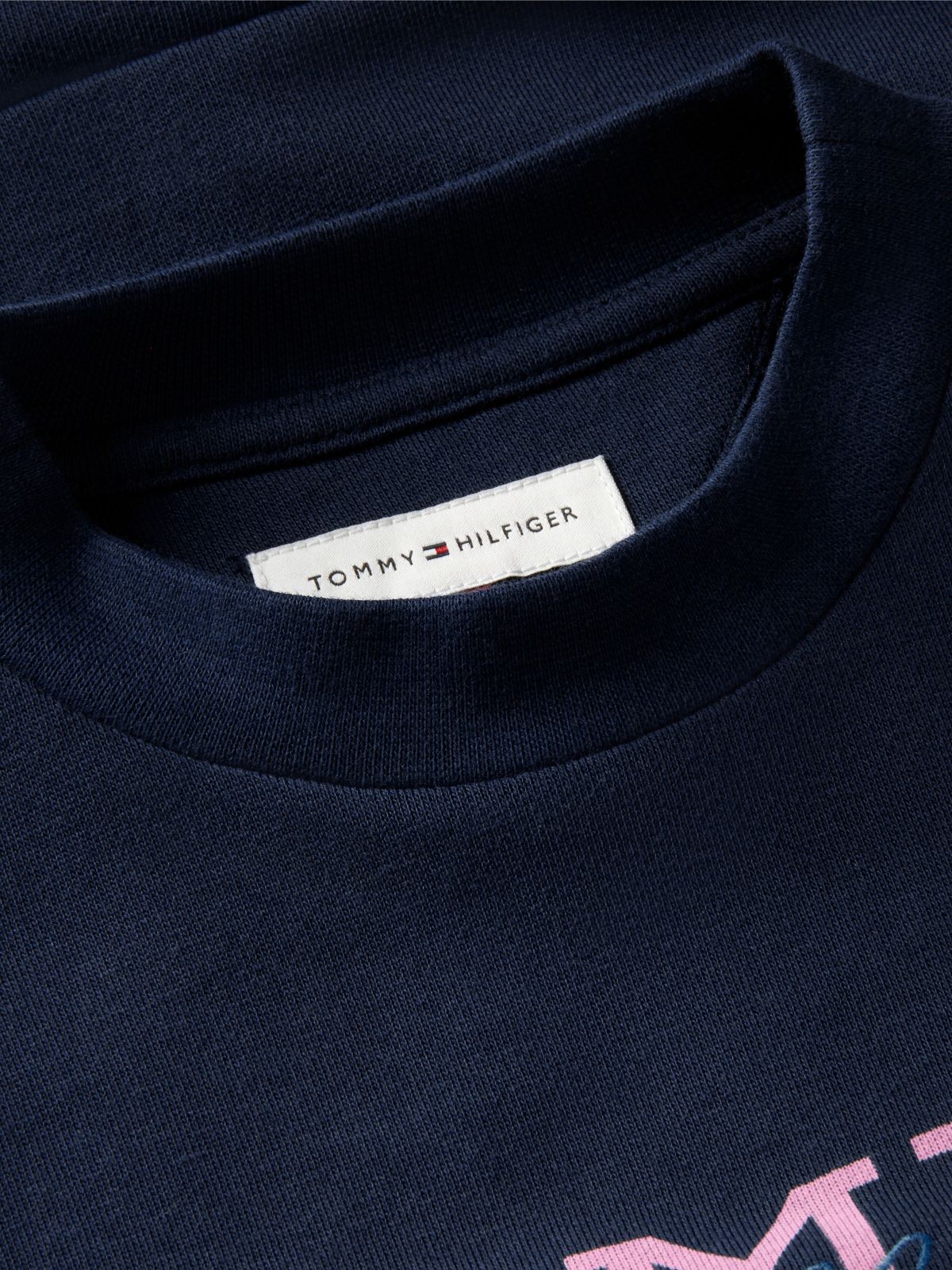 Kids' Sweatshirt Combo Dress — Navy Check