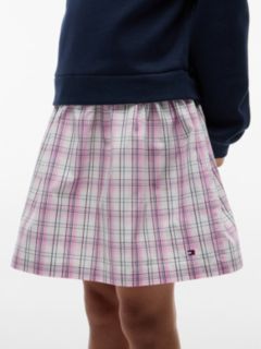 Kids' Sweatshirt Combo Dress — Navy Check 3