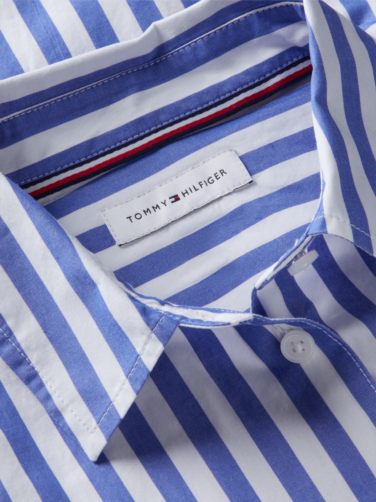 Kids' Striped Pleated Shirtdress — Noble Blue