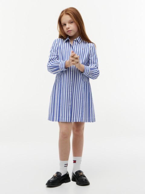 Tommy Hilfiger Kids' Striped Pleated Shirtdress