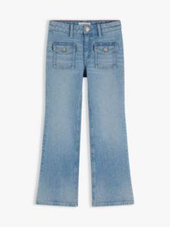 Kids' Patch Pocket Flared Jean — Light Denim 5