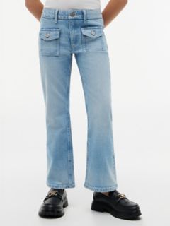 Kids' Patch Pocket Flared Jean — Light Denim 1