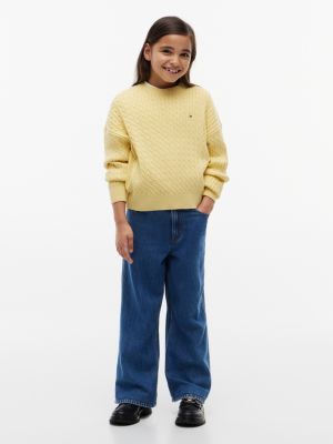 Детские джинсы Tommy Hilfiger Kids' Mid Wash High-Rise Wide Leg Jean — фото 2