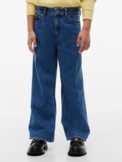 Kids' Mid Wash High-Rise Wide Leg Jean — Medium Denim 2