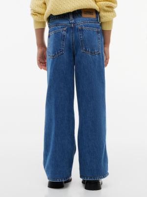 Детские джинсы Tommy Hilfiger Kids' Mid Wash High-Rise Wide Leg Jean — фото 4