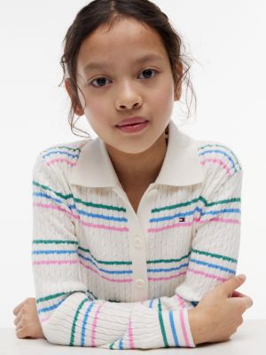 Детские кардиганы Tommy Hilfiger Kids' Cable Knit Polo Cardigan — фото 3