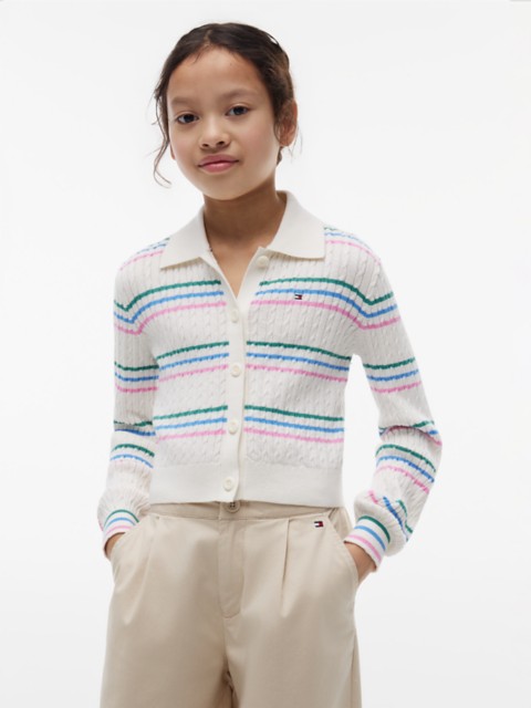 Детские кардиганы Tommy Hilfiger Kids' Cable Knit Polo Cardigan