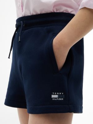 Детские спортивные шорты Tommy Hilfiger Tonal Flag, цвет: Тёмно-синий — фото 3