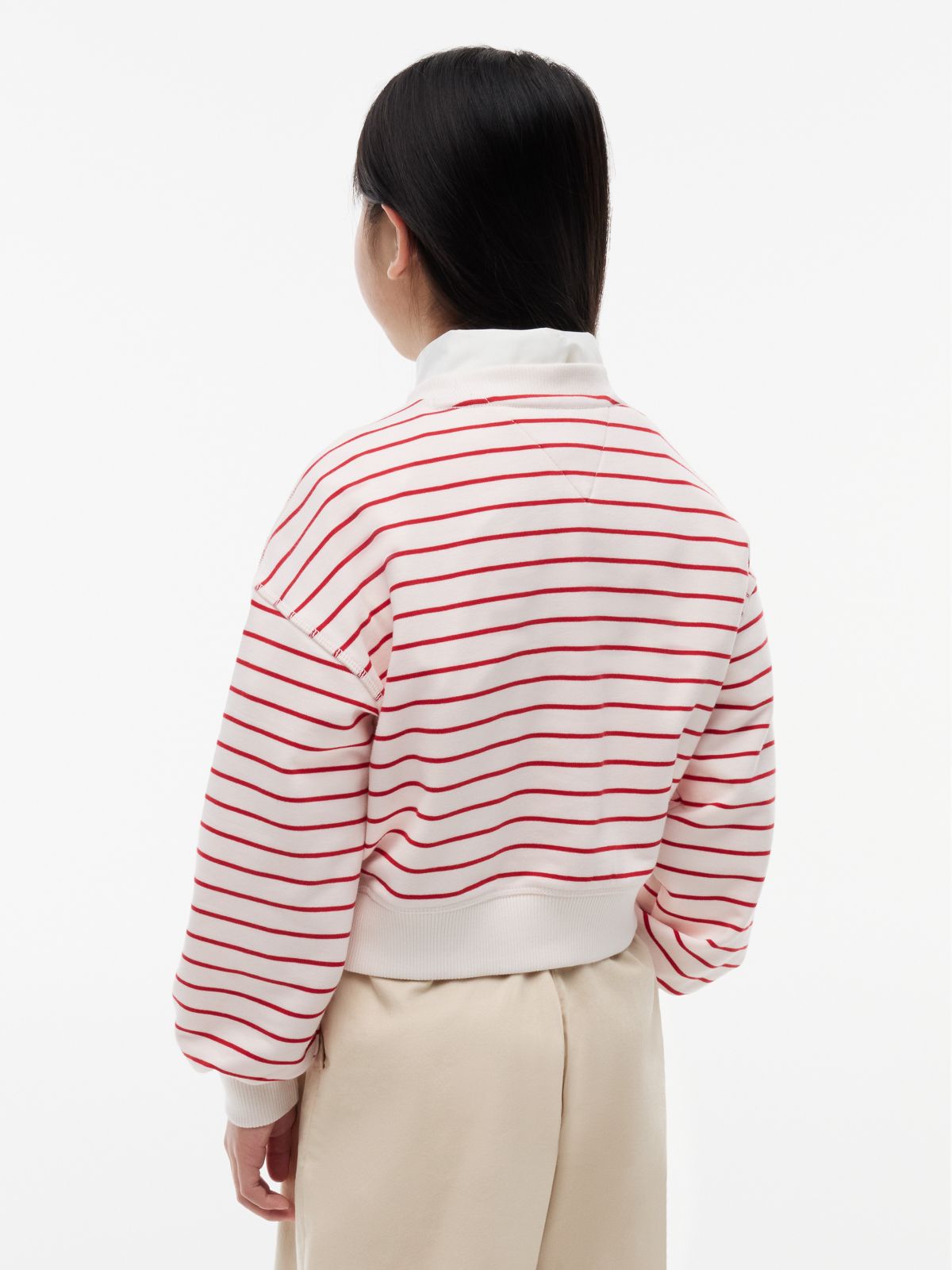 Kids' Hilfiger Logo Sweatshirt — Primary Red Stripes