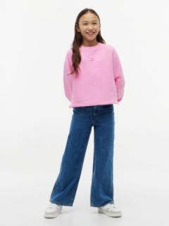 Kids' Tonal Flag Raglan Sweatshirt — Pink Daisy 2
