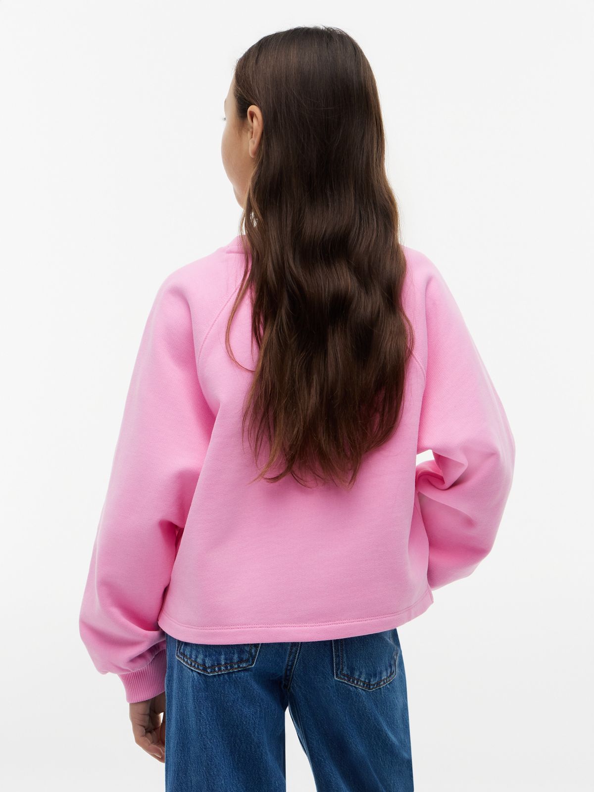 Kids' Tonal Flag Raglan Sweatshirt — Pink Daisy