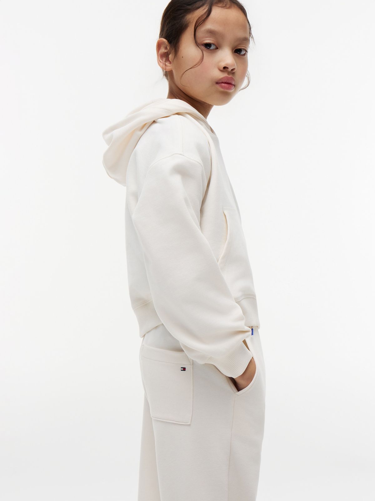 Kids' Hilfiger Logo Sweatpant — Ancient White