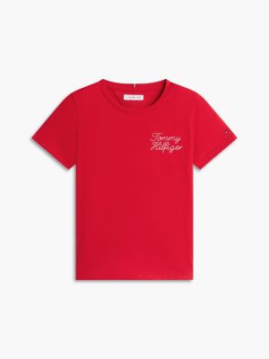 Детские футболки Tommy Hilfiger Kids' Script Logo T-Shirt — фото 5