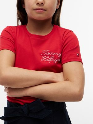 Детские футболки Tommy Hilfiger Kids' Script Logo T-Shirt — фото 3