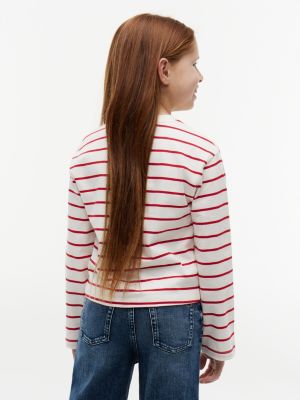 Детские футболки Tommy Hilfiger Kids' Tommy Logo Striped T-Shirt — фото 4