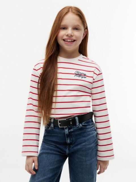 Детские футболки Tommy Hilfiger Kids' Tommy Logo Striped T-Shirt