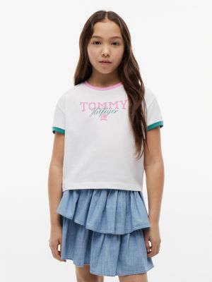 Kids' Tommy Crest Logo T-Shirt, White