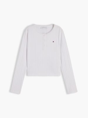 Детские топы Tommy Hilfiger Kids' Pointelle Long-Sleeve Top — фото 5