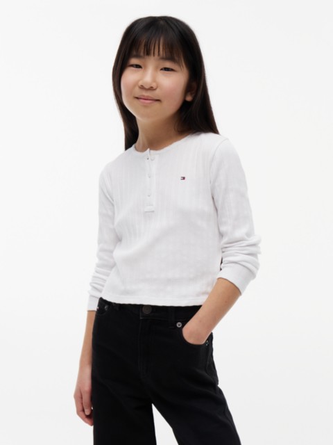 Детские топы Tommy Hilfiger Kids' Pointelle Long-Sleeve Top