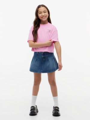 Детские футболки Tommy Hilfiger Kids' Tommy Logo Rhinestone Flag T-Shirt — фото 2