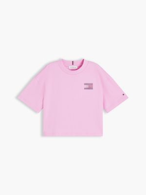 Детские футболки Tommy Hilfiger Kids' Tommy Logo Rhinestone Flag T-Shirt — фото 5