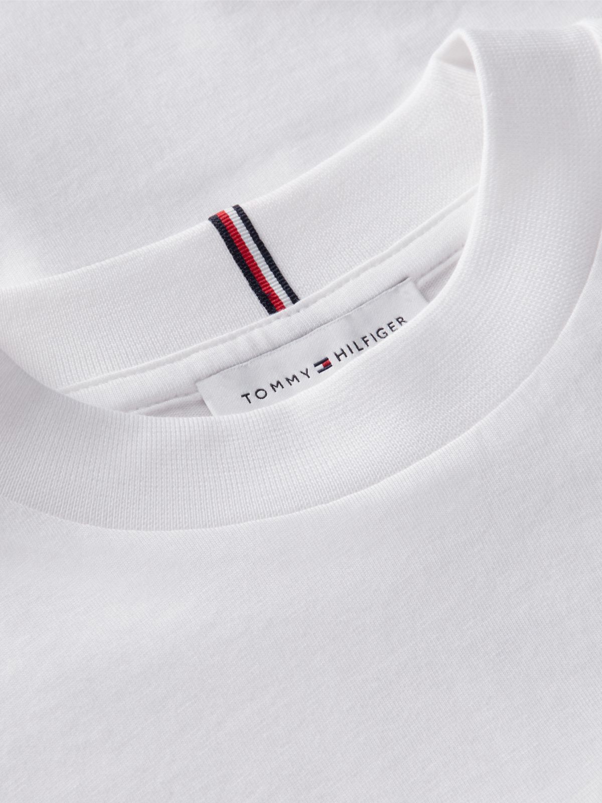 Kids' Tommy Logo Rhinestone Flag T-Shirt — White