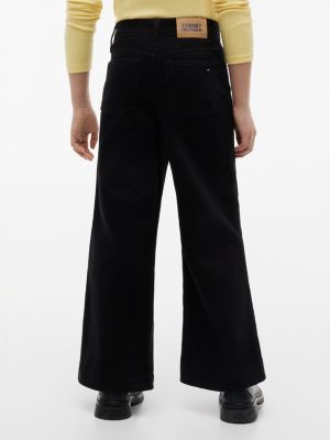 Детские брюки Tommy Hilfiger Kids' Black Wash High-Rise Wide Leg Pant — фото 4
