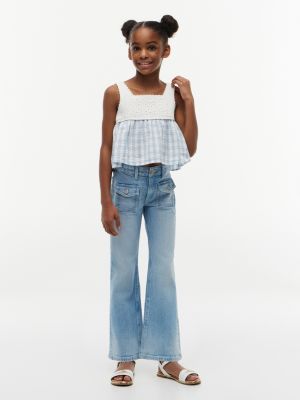 Детские топы Tommy Hilfiger Kids' Gingham Seersucker Crochet Top — фото 2