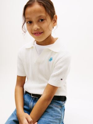 Детские свитеры Tommy Hilfiger Kids' Pointelle Sweater Polo — фото 2