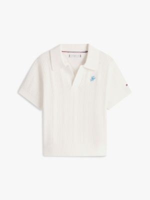 Детские свитеры Tommy Hilfiger Kids' Pointelle Sweater Polo — фото 5